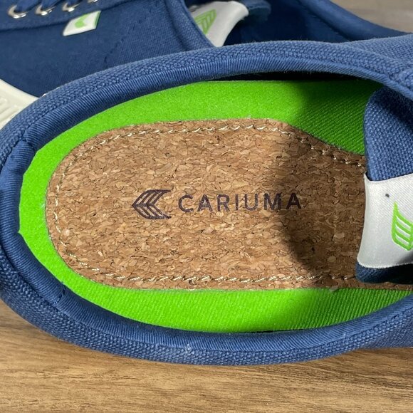 Cariuma OCA Low Womens Size 10.5 Shoes Marine Blue Canvas Casual Low Top Sneaker - Picture 12 of 14
